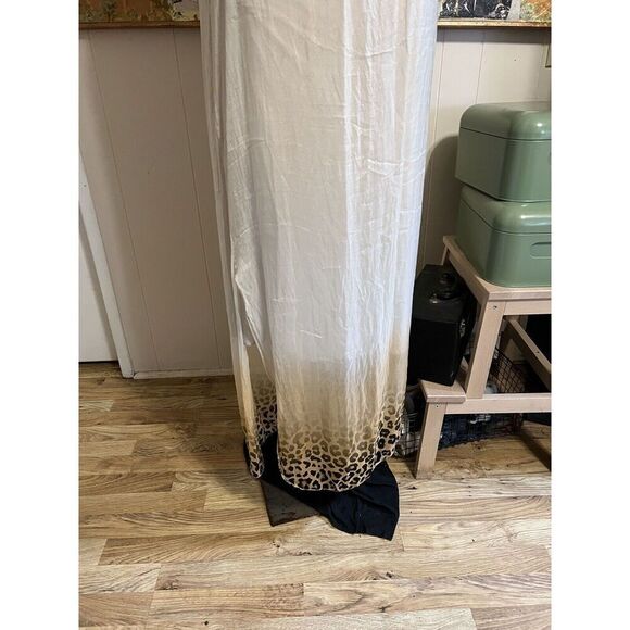 Scandal Italy 100% Silk Bebe Party Lined Slip Dress W/Hand Painted Animal Print - Picture 3 of 8